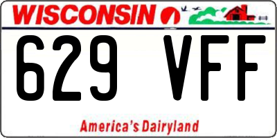 WI license plate 629VFF