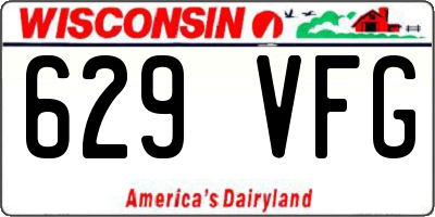 WI license plate 629VFG