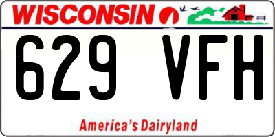 WI license plate 629VFH