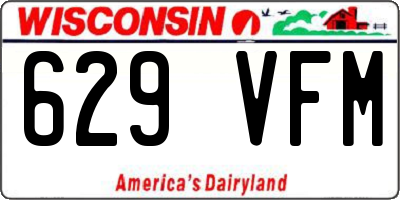 WI license plate 629VFM
