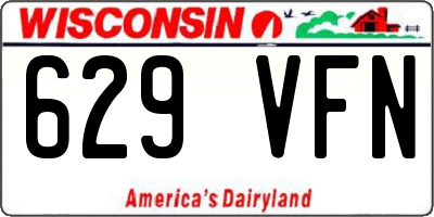 WI license plate 629VFN