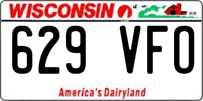 WI license plate 629VFO