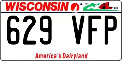 WI license plate 629VFP