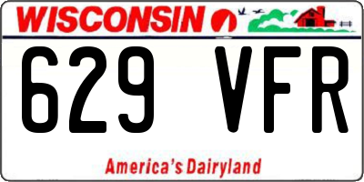 WI license plate 629VFR