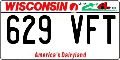 WI license plate 629VFT