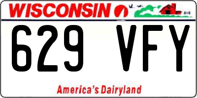 WI license plate 629VFY