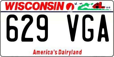 WI license plate 629VGA