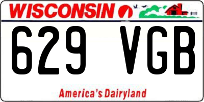WI license plate 629VGB