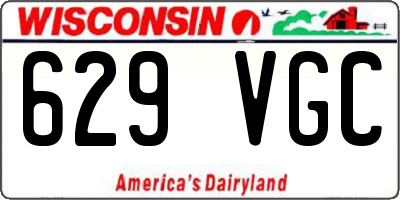 WI license plate 629VGC