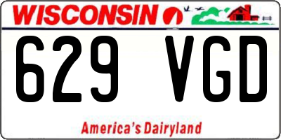 WI license plate 629VGD