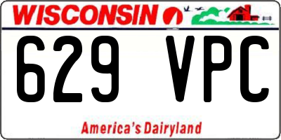 WI license plate 629VPC
