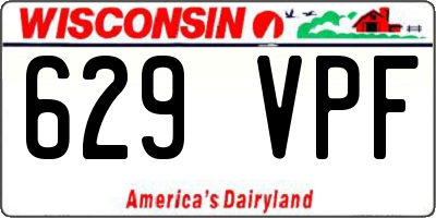 WI license plate 629VPF