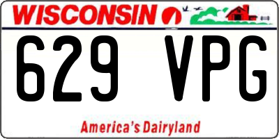 WI license plate 629VPG
