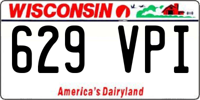 WI license plate 629VPI