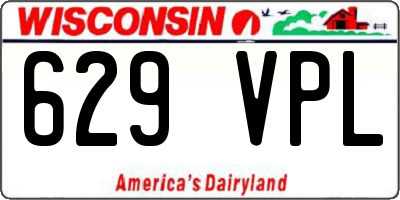 WI license plate 629VPL