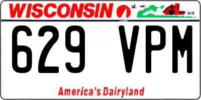 WI license plate 629VPM