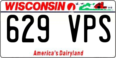 WI license plate 629VPS