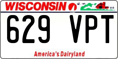 WI license plate 629VPT