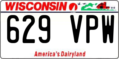 WI license plate 629VPW