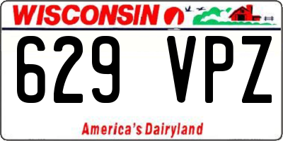 WI license plate 629VPZ