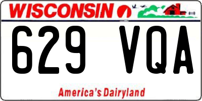 WI license plate 629VQA