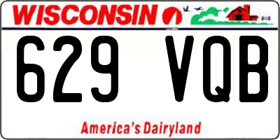 WI license plate 629VQB