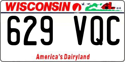 WI license plate 629VQC