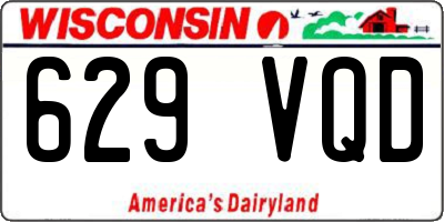 WI license plate 629VQD