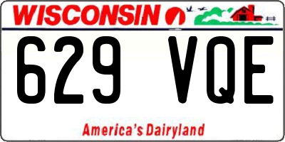 WI license plate 629VQE