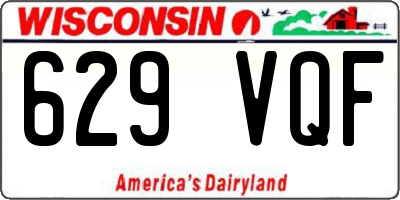 WI license plate 629VQF