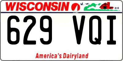 WI license plate 629VQI