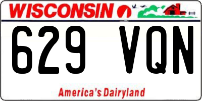 WI license plate 629VQN