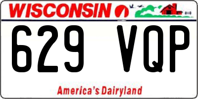 WI license plate 629VQP