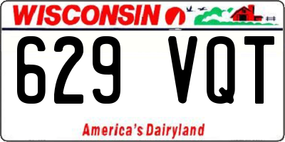 WI license plate 629VQT