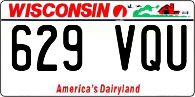 WI license plate 629VQU