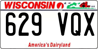 WI license plate 629VQX