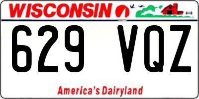 WI license plate 629VQZ