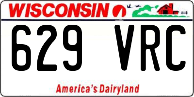 WI license plate 629VRC