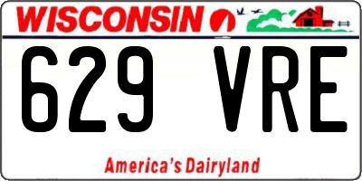 WI license plate 629VRE