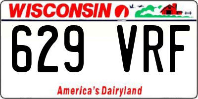 WI license plate 629VRF