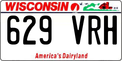 WI license plate 629VRH