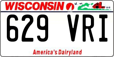 WI license plate 629VRI