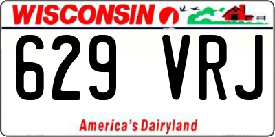 WI license plate 629VRJ