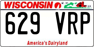 WI license plate 629VRP