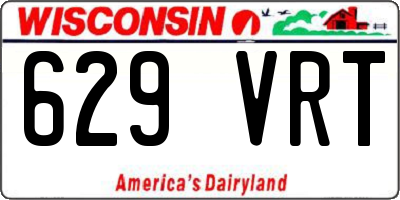 WI license plate 629VRT