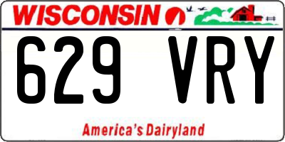 WI license plate 629VRY