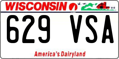 WI license plate 629VSA