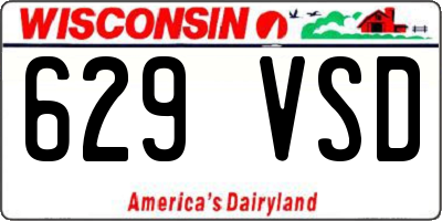 WI license plate 629VSD