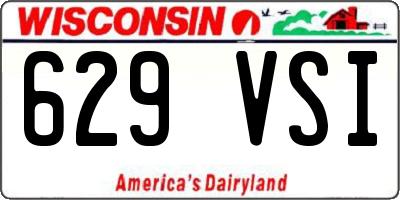 WI license plate 629VSI
