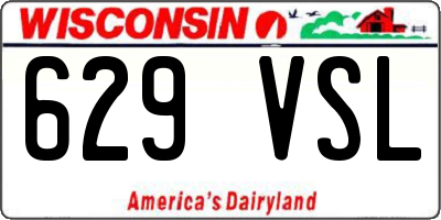 WI license plate 629VSL